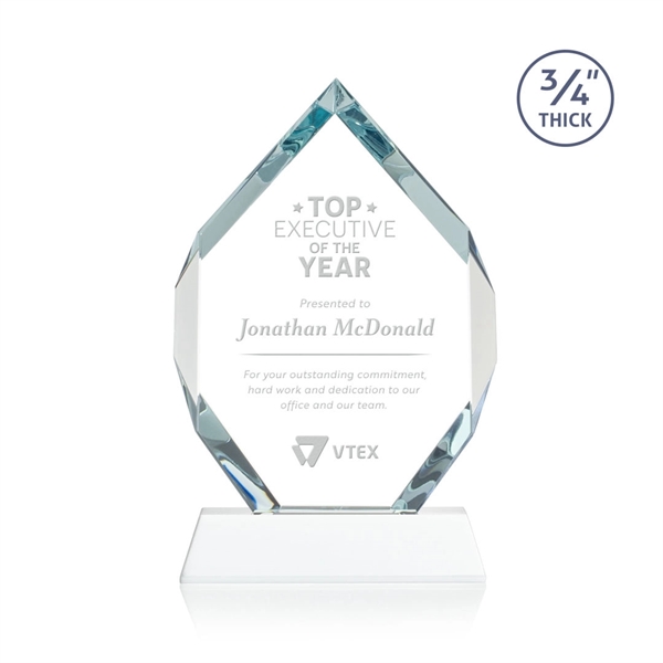 Starfire diamond shape award on a tall tapered Optical Base.... from ASI 84592 St Regis Group / St Regis