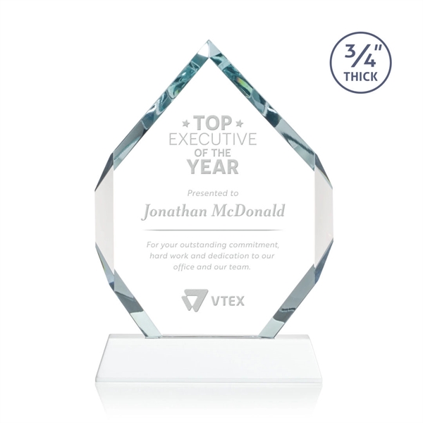 Starfire diamond shape award on a tall tapered Optical Base.... from ASI 84592 St Regis Group / St Regis