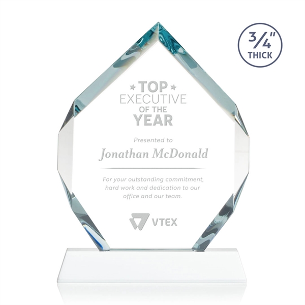 Starfire diamond shape award on a tall tapered Optical Base.... from ASI 84592 St Regis Group / St Regis