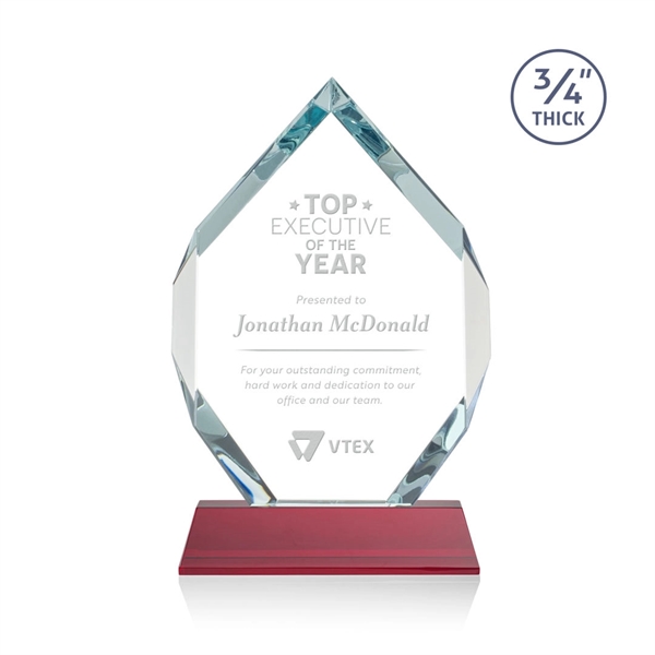 Starfire diamond shape award on a tall tapered Optical Base.... from ASI 84592 St Regis Group / St Regis