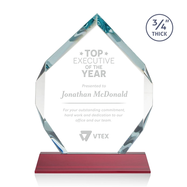 Starfire diamond shape award on a tall tapered Optical Base.... from ASI 84592 St Regis Group / St Regis