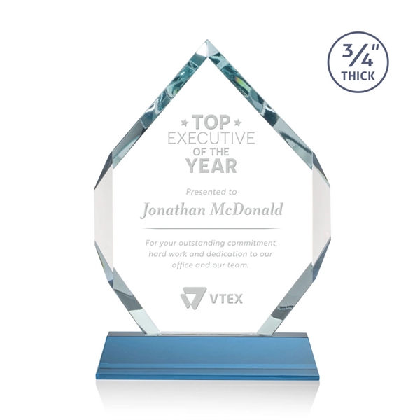 Starfire diamond shape award on a tall tapered Optical Base.... from ASI 84592 St Regis Group / St Regis