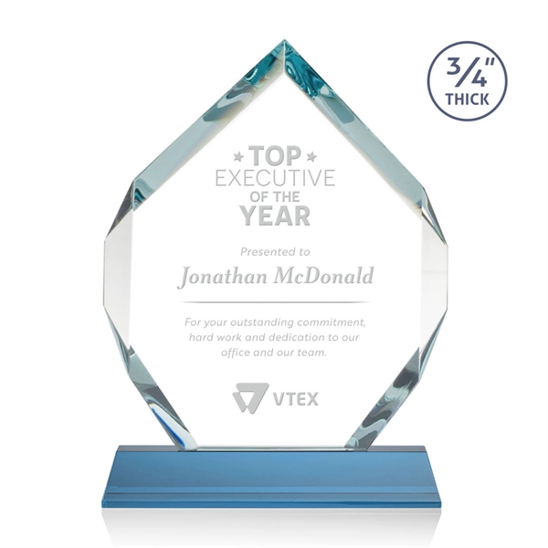 Starfire diamond shape award on a tall tapered Optical Base.... from ASI 84592 St Regis Group / St Regis