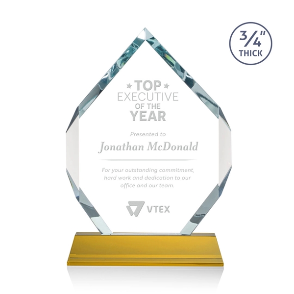 Starfire diamond shape award on a tall tapered Optical Base.... from ASI 84592 St Regis Group / St Regis