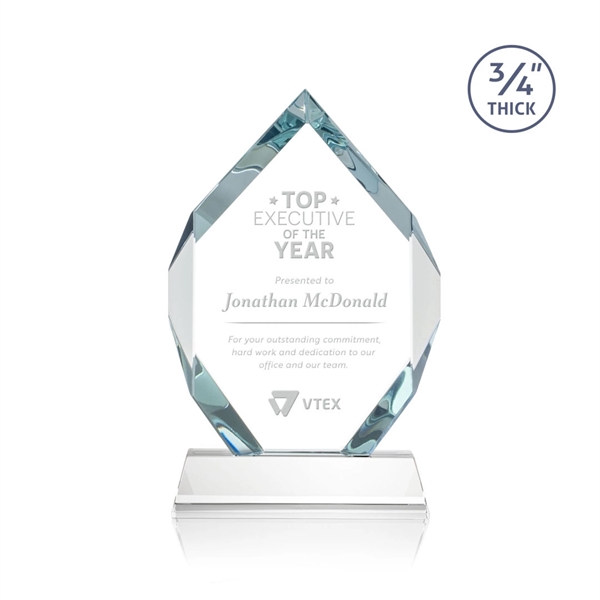Starfire diamond shape award on a tall tapered Optical Base.... from ASI 84592 St Regis Group / St Regis