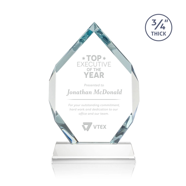 Starfire diamond shape award on a tall tapered Optical Base.... from ASI 84592 St Regis Group / St Regis