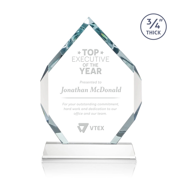 Starfire diamond shape award on a tall tapered Optical Base.... from ASI 84592 St Regis Group / St Regis