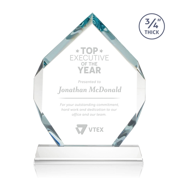 Starfire diamond shape award on a tall tapered Optical Base.... from ASI 84592 St Regis Group / St Regis
