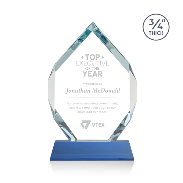 Starfire diamond shape award on a tall tapered Optical Base.... from ASI 84592 St Regis Group / St Regis