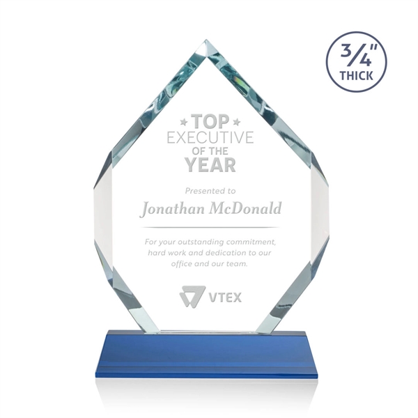 Starfire diamond shape award on a tall tapered Optical Base.... from ASI 84592 St Regis Group / St Regis