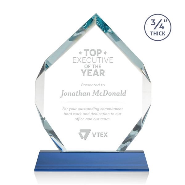 Starfire diamond shape award on a tall tapered Optical Base.... from ASI 84592 St Regis Group / St Regis