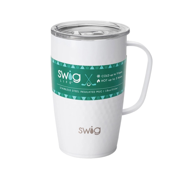 18 oz. travel mug with dimpled golf ball design.... from ASI 61005 Hirsch Gift Inc