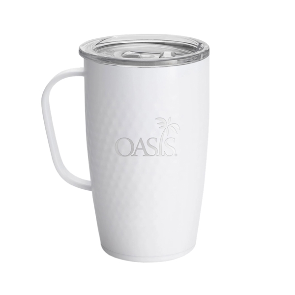 18 oz. travel mug with dimpled golf ball design.... from ASI 61005 Hirsch Gift Inc