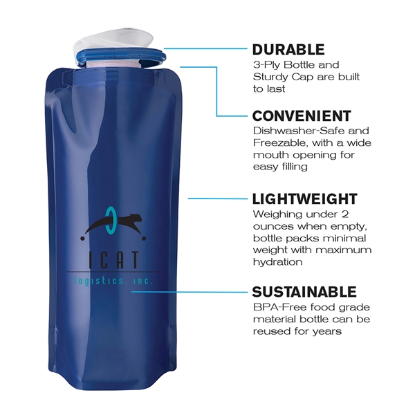 The 1 Liter Vapur Solids Series is a foldable hydration bottle.... from ASI 46170 Compass Industries Inc