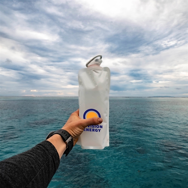 The 1 Liter Vapur Solids Series is a foldable hydration bottle.... from ASI 46170 Compass Industries Inc