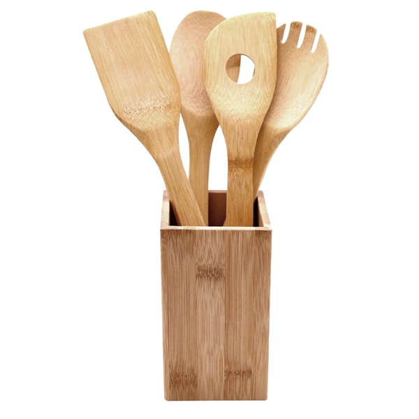 5-piece bamboo kitchen tool with everything you need to create and... from ASI 61125 Hit Promotional Products / Hit®