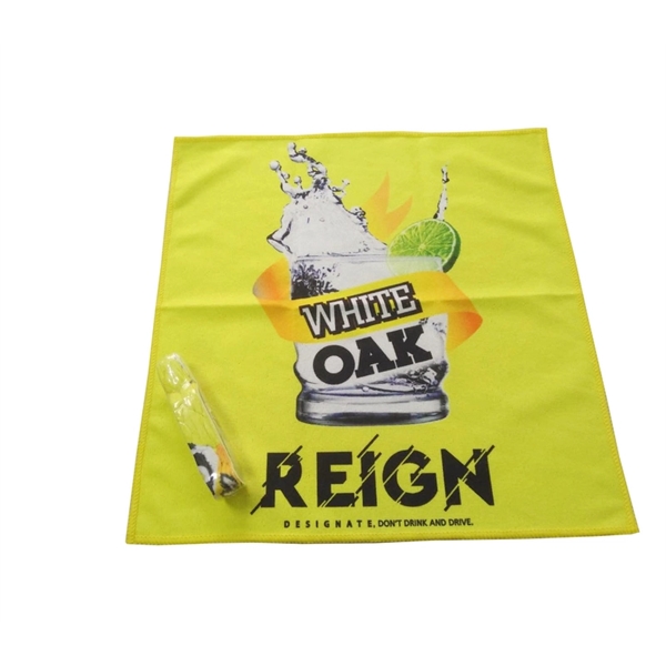 Polyester terry rally towel with digital printing in full colors on... from ASI 37218 Athena Promo (tm)