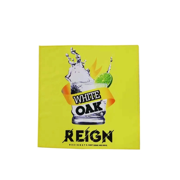 Polyester terry rally towel with digital printing in full colors on... from ASI 37218 Athena Promo (tm)