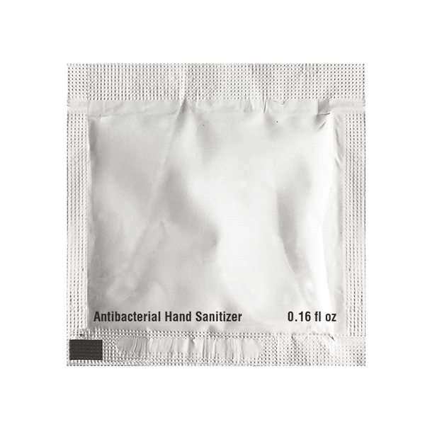 Single use white packets of 62% ethyl alcohol gel sanitizer.... from ASI 61125 Hit Promotional Products