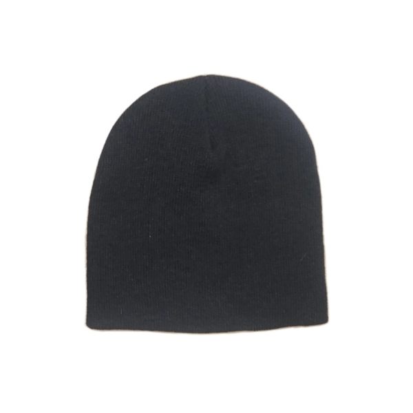 Solid color knitted acrylic beanie unisex non-cuff  with Water slurry... from ASI 37218 Athena Promo (tm)