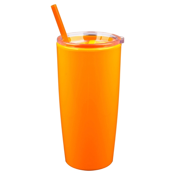 22 oz. tumbler with double wall insulation, acrylic slider lid and... from ASI 99030 Zipline / Zipline®