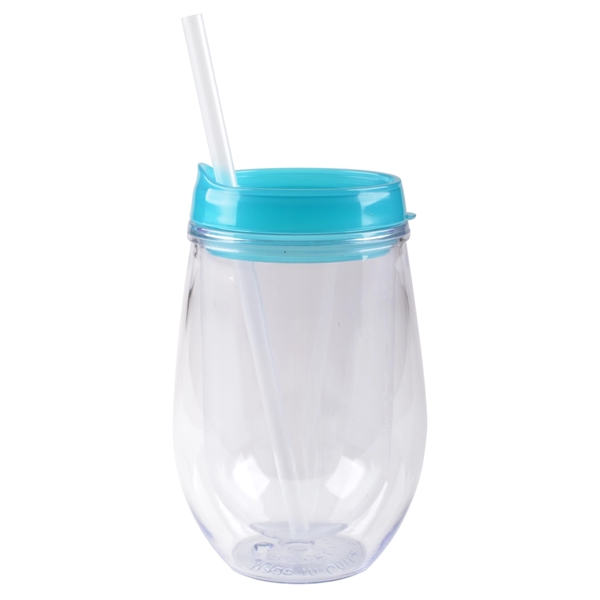 Double wall acrylic 10oz. stemless wine cup body only with clear... from ASI 99030 Zipline / Zipline®