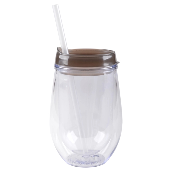 Double wall acrylic 10oz. stemless wine cup body only with clear... from ASI 99030 Zipline / Zipline®
