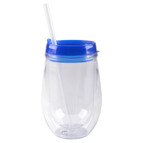 Double wall acrylic 10oz. stemless wine cup body only with clear... from ASI 99030 Zipline / Zipline®