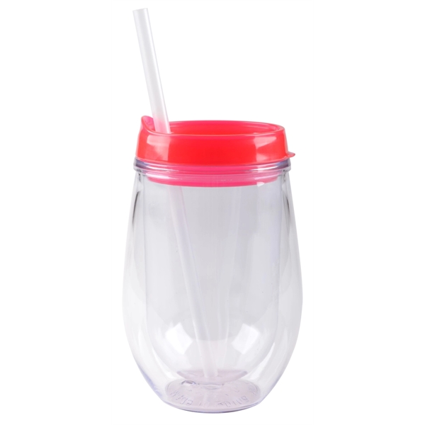Double wall acrylic 10oz. stemless wine cup body only with clear... from ASI 99030 Zipline / Zipline®
