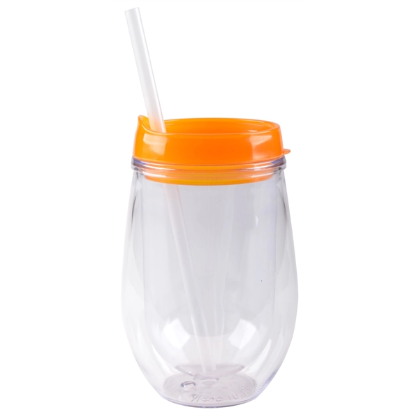 Double wall acrylic 10oz. stemless wine cup body only with clear... from ASI 99030 Zipline / Zipline®