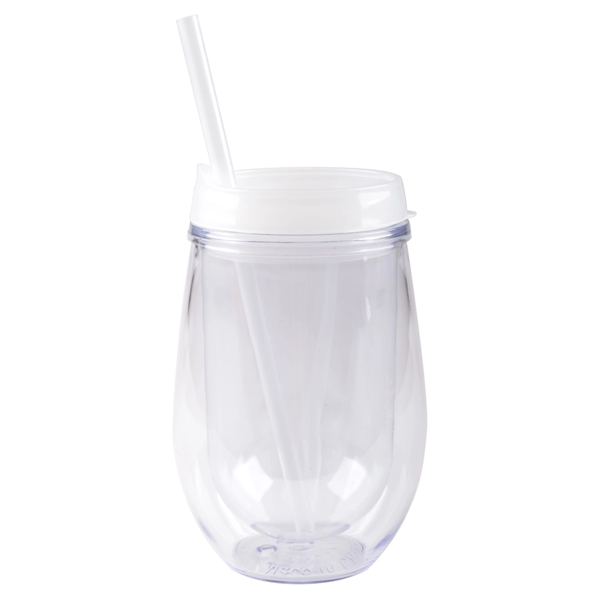 Double wall acrylic 10oz. stemless wine cup body only with clear... from ASI 99030 Zipline / Zipline®