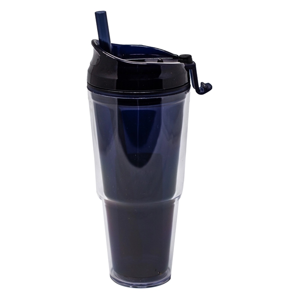 Dual tumbler with straw and flip top, 22 oz.... from ASI 99030 Zipline