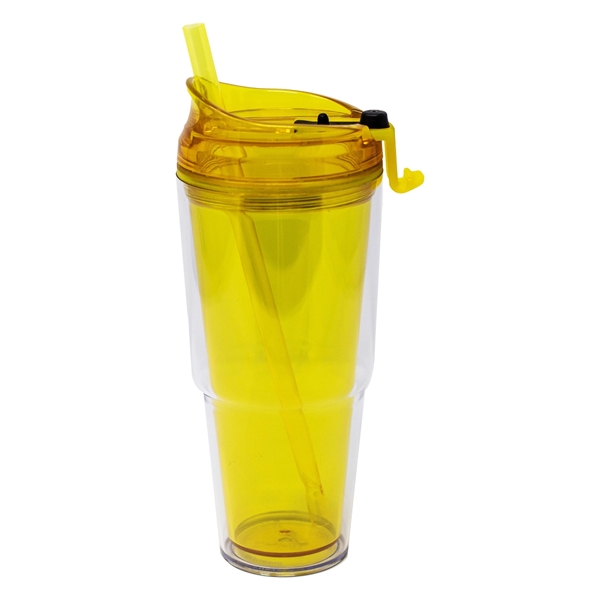 Dual tumbler with straw and flip top, 22 oz.... from ASI 99030 Zipline