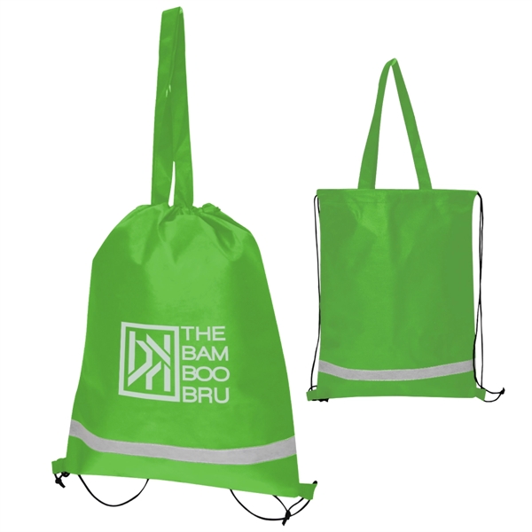 Double Feature non-woven drawstring bag with plenty of room for carrying... from ASI 61125 Hit Promotional Products / Hit®