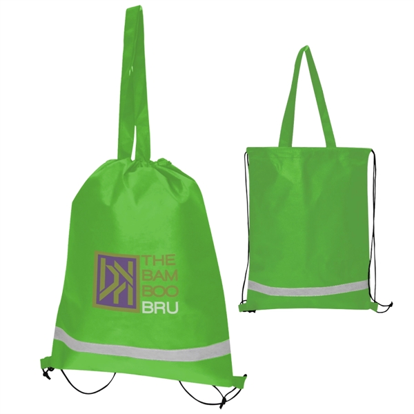 Double Feature non-woven drawstring bag with plenty of room for carrying... from ASI 61125 Hit Promotional Products / Hit®