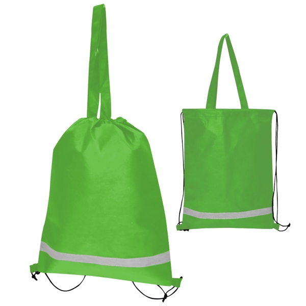 Double Feature non-woven drawstring bag with plenty of room for carrying... from ASI 61125 Hit Promotional Products / Hit®