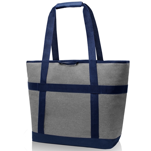 Large cooler tote. Hot/cold lining with zipper closure. Open front pocket.... from ASI 30112 ACE Products / Ace Line