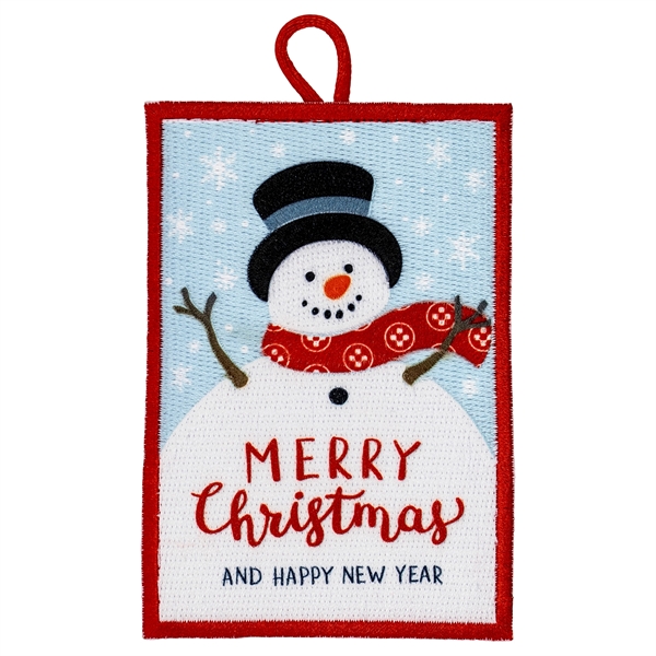 3" custom embroidered hanging holiday decorations in assorted colors and styles.... from ASI 52263 EMT / EMT EASY