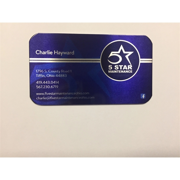 3.5" x 2" " Aluminum Business card. 4 different imprinting styles... from ASI 41080 Nelson Boone Co Inc / Alumaline® & Brass Alumaline (R) & Brass