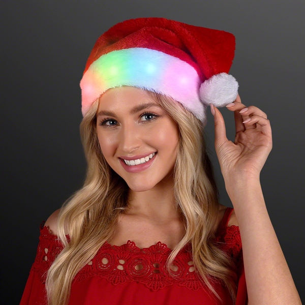 LED Santa Deluxe Light Up Christmas Hat; Blank Pricing... from ASI 34194 ALightPromos