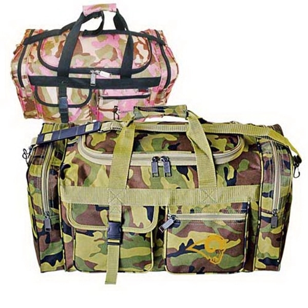 Camouflage travel duffel made of 600 denier polyester.... from ASI 37455 Atteff International Inc