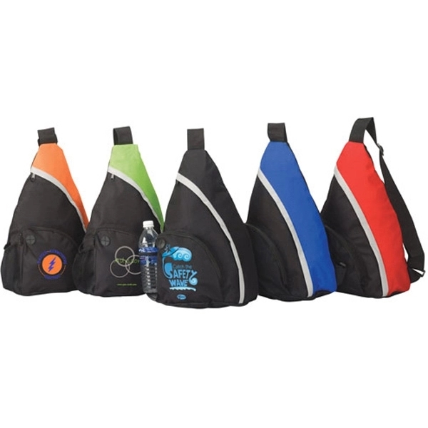 Curve sling backpack with zippered main compartment.... from ASI 37455 Atteff International Inc