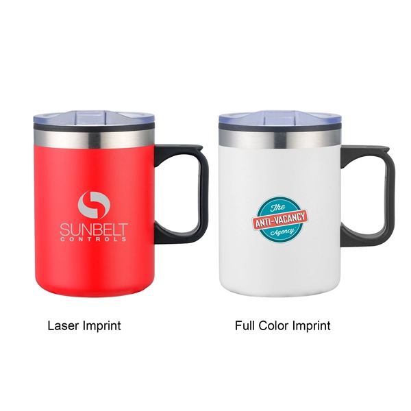 14oz. Double wall camping mug w/handle... from ASI 41511 Brainchild USA Inc / BrainChild Gift Club