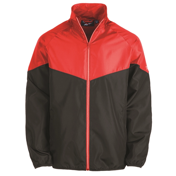 Lighweight jacket with V shape colorblocking effect and reflective piping as... from ASI 50930 Dunbrooke