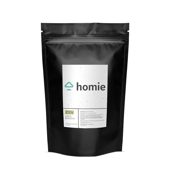 Lemon verbena scented bath salts in a black stand-up pouch.... from ASI 88060 Snugz/USA Inc / SnugZ USA®