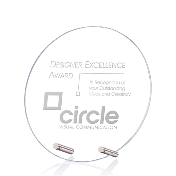Circle Award- Starfire/Chrome.... from ASI 84592 St Regis Group / Prestige Glass