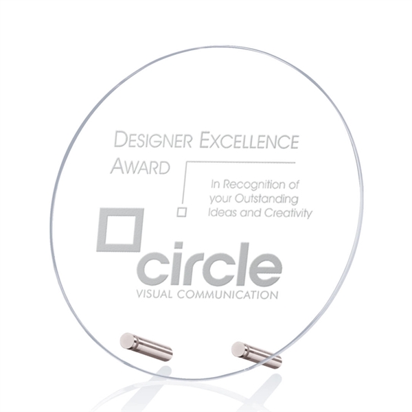 Circle Award- Starfire/Chrome.... from ASI 84592 St Regis Group / Prestige Glass