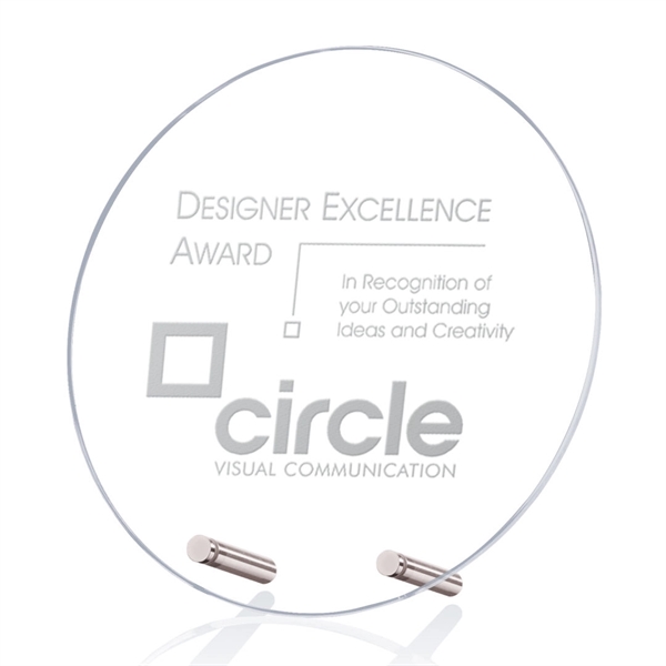 Circle Award- Starfire/Chrome.... from ASI 84592 St Regis Group / Prestige Glass