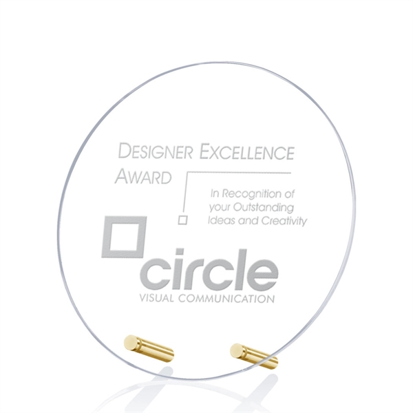 Circle Award- Starfire/Gold.... from ASI 84592 St Regis Group / Prestige Glass