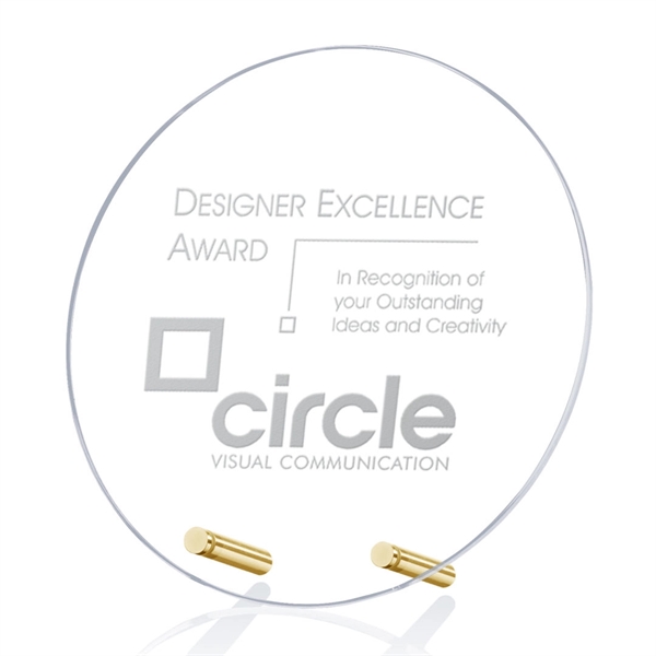 Circle Award- Starfire/Gold.... from ASI 84592 St Regis Group / Prestige Glass